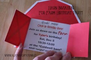 Barn Invitation for Farm Birthday Party Join Us Down on the Farm
