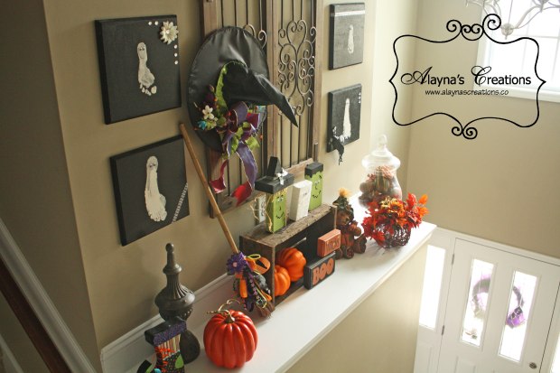 Decorate with Witch Hats for Halloween Fall mantle decorations