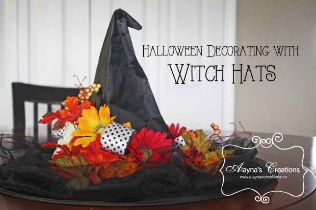 Halloween decorating with Witch Hats